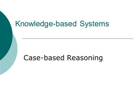 Knowledge-based Systems