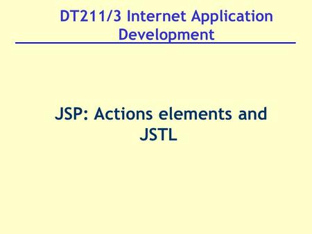 DT211/3 Internet Application Development