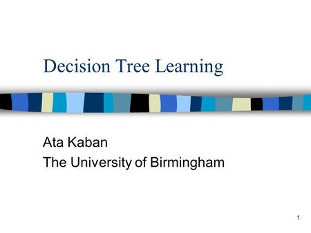 Decision Tree Learning