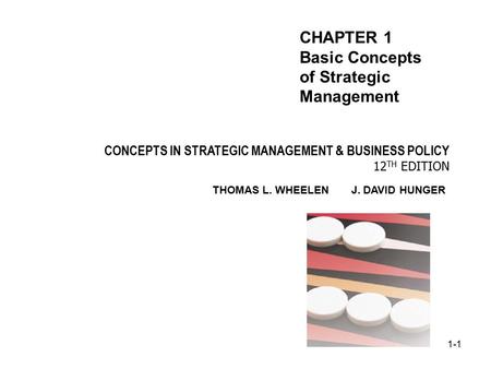 CHAPTER 1 Basic Concepts of Strategic Management