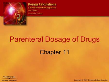 Parenteral Dosage of Drugs