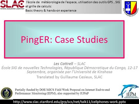 l’école de météorologie de l’espace, utilisation des outils GPS, SIG et grille de.