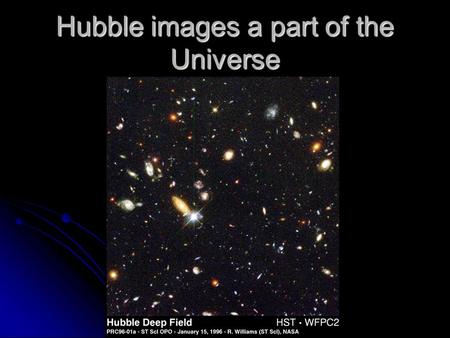 Hubble images a part of the Universe