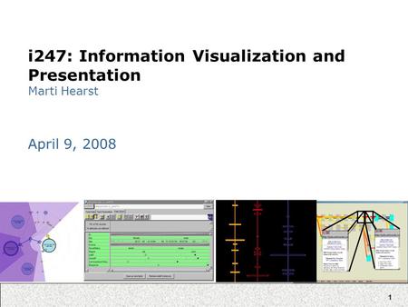 1 i247: Information Visualization and Presentation Marti Hearst April 9, 2008.