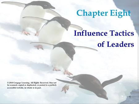 Chapter Eight Influence Tactics of Leaders