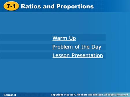 Ratios and Proportions