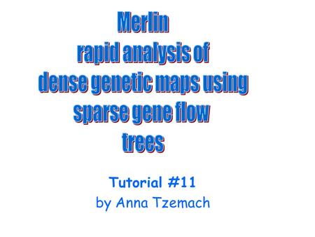 Tutorial #11 by Anna Tzemach. Background – Lander & Green’s HMM Recombinations across successive intervals are independent  sequential computation across.