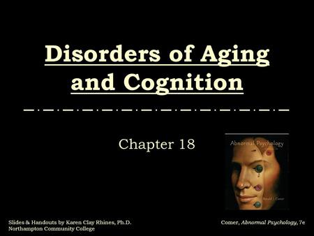 Disorders of Aging and Cognition