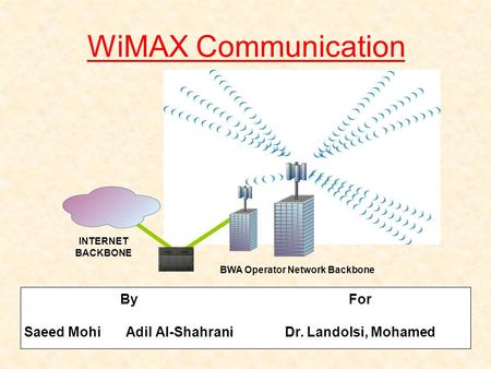 BWA Operator Network Backbone