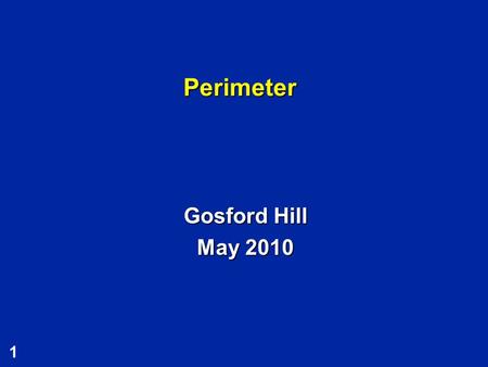 1 Perimeter Gosford Hill May 2010. 2 How Much Information?  How few rectangles needed to compose it?  Design a rectilinear region requiring –3 lengths.