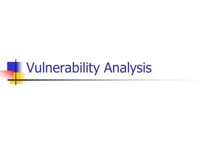 Vulnerability Analysis