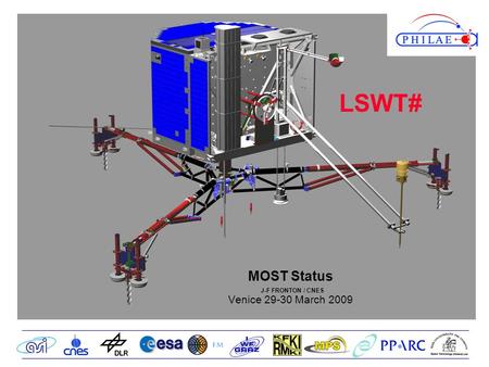 MOST Status J-F FRONTON / CNES Venice 29-30 March 2009 LSWT#