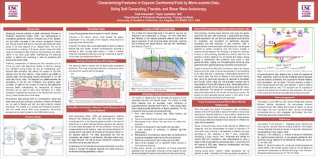 TEMPLATE DESIGN © 2008 www.PosterPresentations.com Introduction Developing improved methods to better characterize fractures in Enhanced Geothermal System.