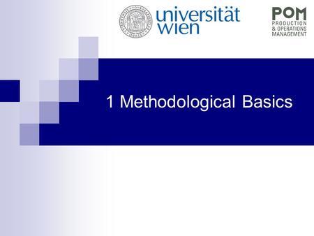 1 Methodological Basics. Layout and DesignKapitel 1 / 2 (c) Prof. Richard F. Hartl 1.1 Complexity  We solve problems in production and logistics by using: