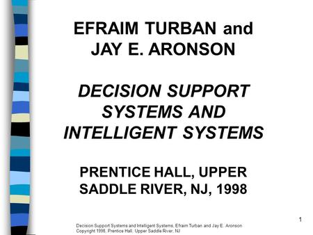 EFRAIM TURBAN and JAY E. ARONSON