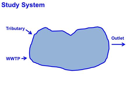 Study System Tributary WWTP Outlet. Water Quality Issue Eutrophication algae blooms transparency oxygen depletion Point source P discharge.