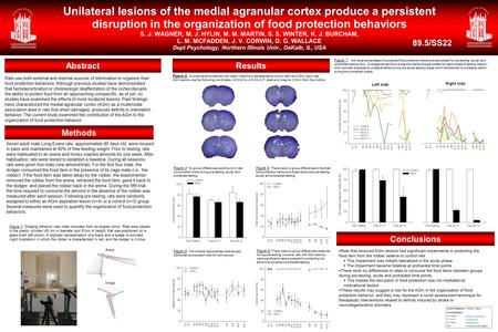 Unilateral lesions of the medial agranular cortex produce a persistent disruption in the organization of food protection behaviors S. J. WAGNER, M. J.