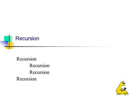 Recursion. 2 CMPS 12B, UC Santa Cruz Solving problems by recursion How can you solve a complex problem? Devise a complex solution Break the complex problem.