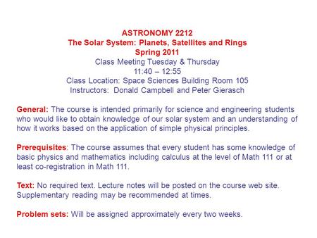 The Solar System: Planets, Satellites and Rings