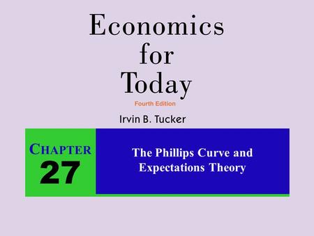 The Phillips Curve and Expectations Theory C HAPTER 27.