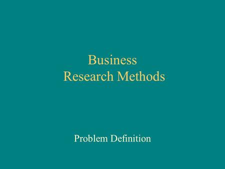 Business Research Methods