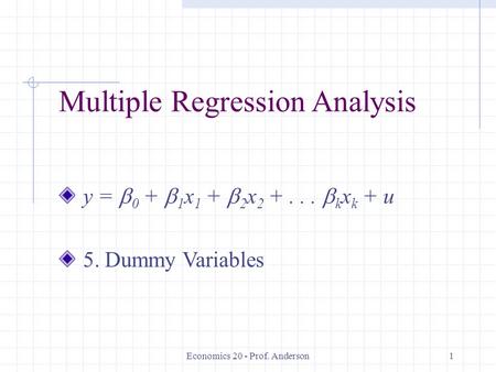 Economics 20 - Prof. Anderson