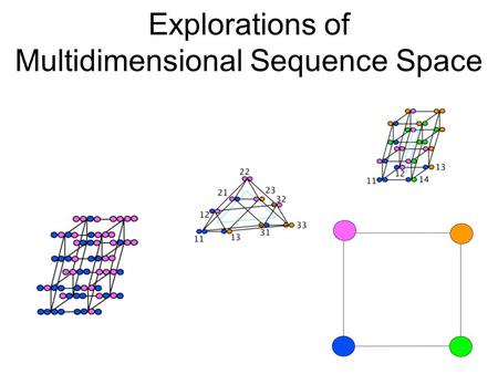 Explorations of Multidimensional Sequence Space. one symbol -> 1D coordinate of dimension = pattern length.