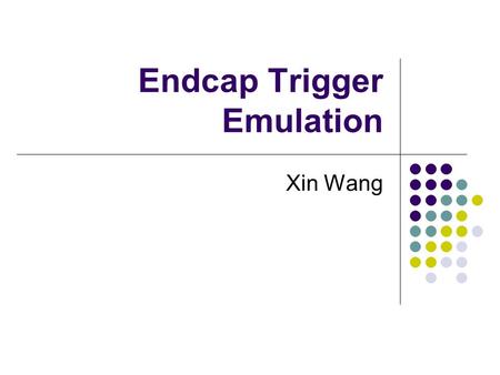 Endcap Trigger Emulation Xin Wang. 2 FEE DSM0 DSM1 DSM2 720 towers 90 trigger patches 12 ‘half’ jet patches 0.3x1 or 0.6x1 2 endcap halves Raw ADC from.