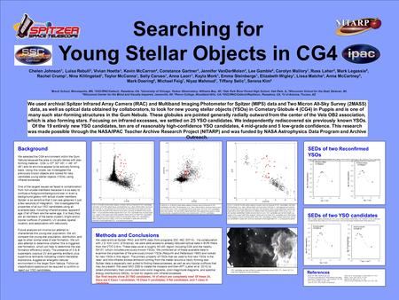 Background We selected the CG4 environment within the Gum Nebula because the area is visually dense with star- forming material. CG4 (  07 h 32 m 45 s,