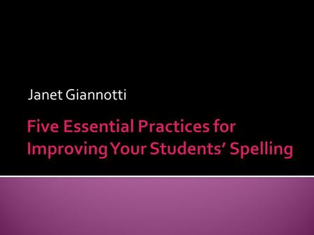 Janet Giannotti. Presenter Bio:  MA/TESL, MEd Reading Education  Associate Professor of ESL  Northern Virginia Community College  Alexandria, Virginia.