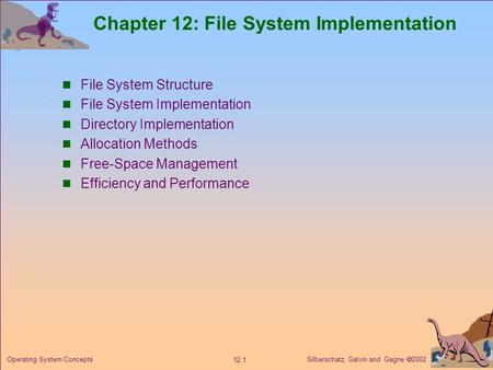 Chapter 12: File System Implementation