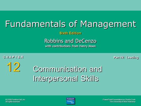 Communication and Interpersonal Skills