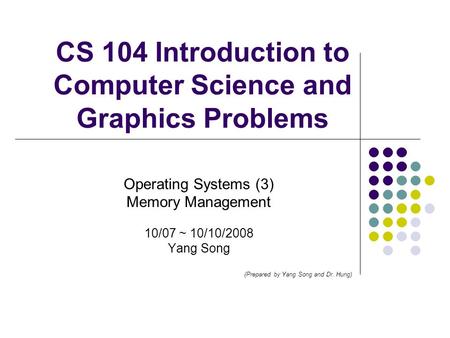 CS 104 Introduction to Computer Science and Graphics Problems