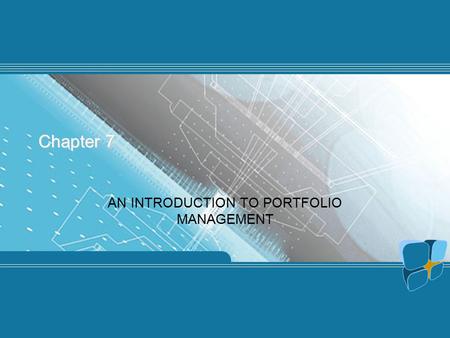 AN INTRODUCTION TO PORTFOLIO MANAGEMENT