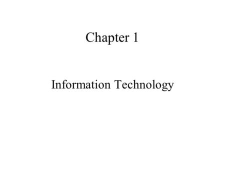 Information Technology