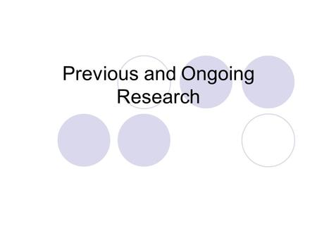 Previous and Ongoing Research. Component Remoting Technology Map.