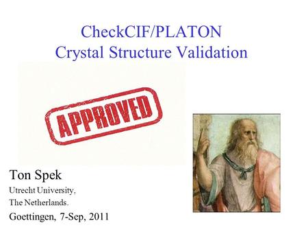 CheckCIF/PLATON Crystal Structure Validation