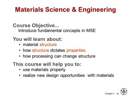 Materials Science & Engineering