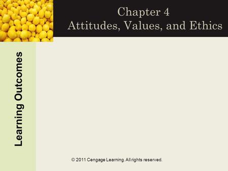 Chapter 4 Attitudes, Values, and Ethics