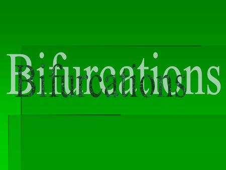 While there is a generally accepted precise definition for the term first order differential equation'', this is not the case for the term Bifurcation''.