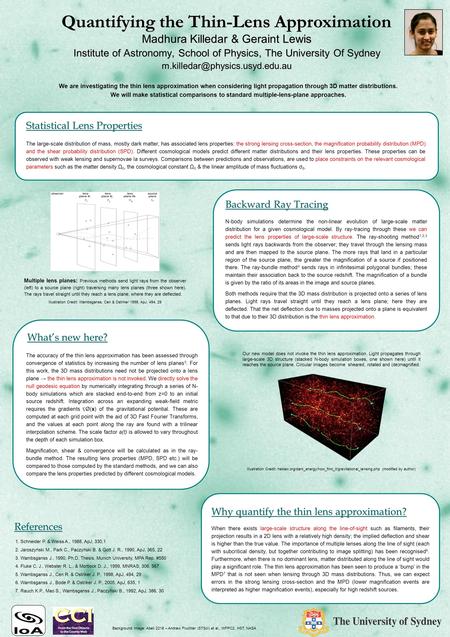 What’s new here? The accuracy of the thin lens approximation has been assessed through convergence of statistics by increasing the number of lens planes.