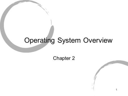 Operating System Overview