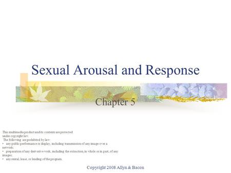 Sexual Arousal and Response