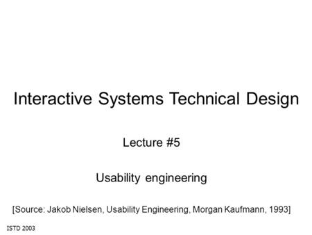 Interactive Systems Technical Design