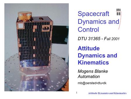 Spacecraft Dynamics and Control