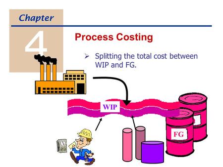 4 Process Costing Chapter FG WIP  Splitting the total cost between WIP and FG.