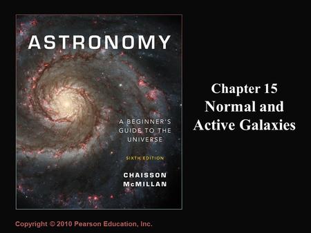 Copyright © 2010 Pearson Education, Inc. Chapter 15 Normal and Active Galaxies.