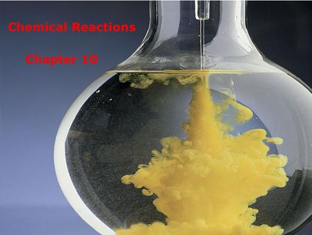 Chapter 10 Chemical Reactions. Types of Chemical Reactions 1)Oxidation-Reduction (Redox) 2) Combination 3) Decomposition 4) Replacement 5) Ion Exchange.