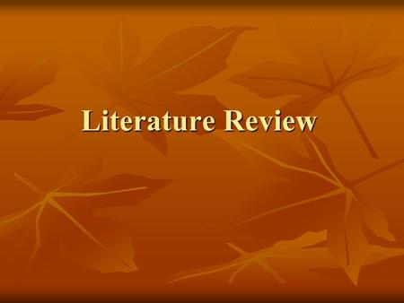 Literature Review. Theory and Research: Three Models The theory before research model The theory before research model Ideas-Theory-Design Study-Data.