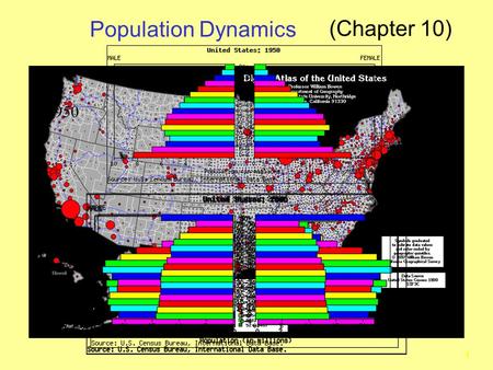 1 Population Dynamics (Chapter 10) 1950. 2 Estimating Patterns of Survival Three main methods of estimation:  Cohort life table  Identify individuals.